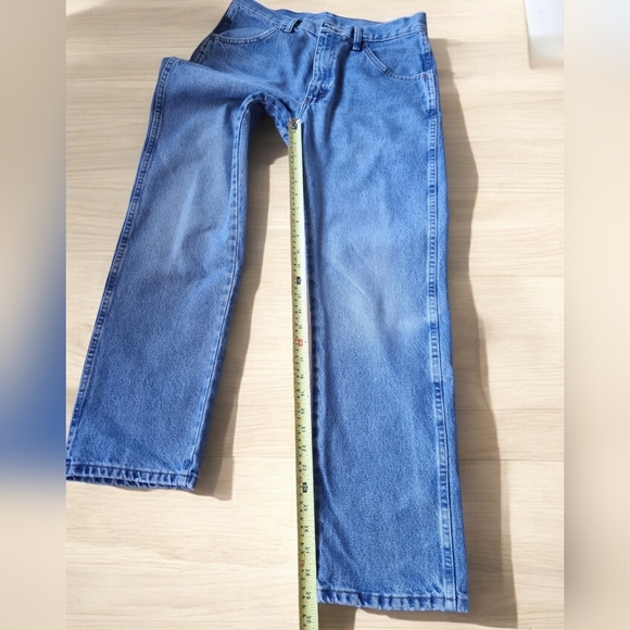 Mens Vintage RUSTLER Medium Wash Bootcut Denim Jeans 👖 Size 32 - Picture 7 of 8